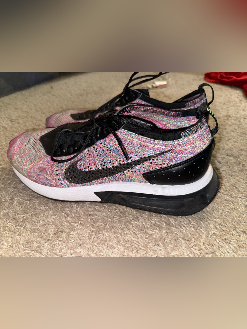 Nike Men’s Multicolor Flyknit Running Sneakers with Black Accents